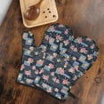thumbnail image 5 of Pioneer Flower Floral Print Pattern Oven Mitt 2-Pack Set, Heat Resistant Kitchen Gloves, 7.7" X 12", 5 of 6