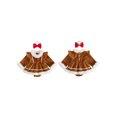 thumbnail image 5 of RUINIXCW Baby Girls Gingerbread Costume Christmas Plush Romper Dress Cute Headband, 5 of 8