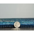 thumbnail image 6 of Contemporary Home Living 3.25' x 5' Tribal Diamond Area Throw Rug - Navy Blue and Teal, 6 of 7