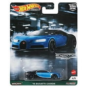 Bugatti Chiron  Black and Light Blue Metallic "Exotic Envy" Series Diecast Model Car by Hot Wheels"""