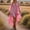 Pink, variant on Women's Boho Floral High Low Maxi Dress V-Neck Long Sleeve Flowy Long Dress Wedding Guest Dress