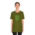 thumbnail image 3 of Leopard Shamrock Shirt | Lucky Four Leaf Clover Shirt | Saint Patricks Day Shirt | Unisex Jersey Short Sleeve Tee, 3 of 10