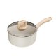 thumbnail image 2 of Sartén para leche, cacerola para salsa, utensilios de cocina antiadherentes, mango de madera, cacerola pequeña para sopa 16 cm con tapa de vidrio, 2 of 9