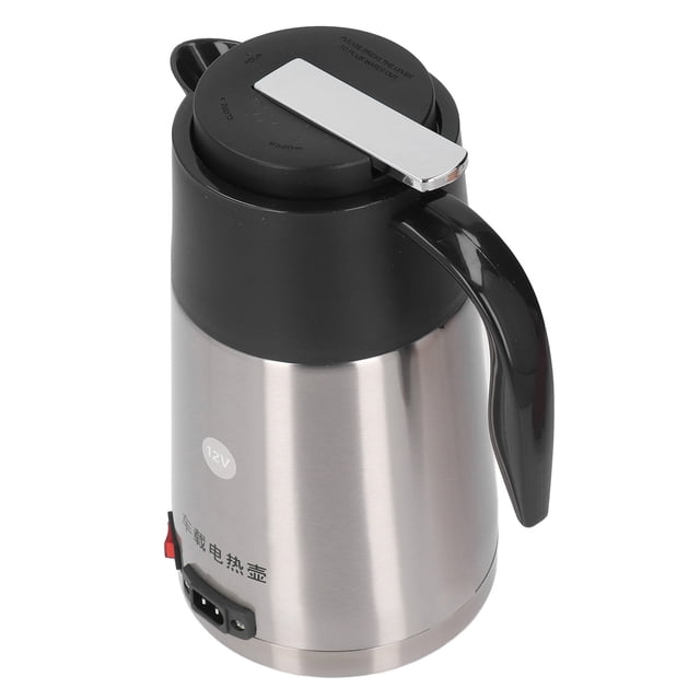 Car Kettle Water Boiler 12V, Large Capacity Car Kettle Boiler Time Saving Stainless Steel and Plastic Multi Functional Efficient Heating for Group Travel