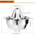 thumbnail image 3 of Lemon Press, Hand Press Juice Press Lemon Press Stainless Steel 500Ml Metal Lime Gift Quantity 1 piece, 3 of 5
