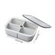 thumbnail image 3 of Contenedor de 4 compartimentos para snacks | Organizador de alimentos de plástico transparente | Tapa hermética y impermeable | Polipropileno de grado alimentario | 20,3x15x6,5 cm | Almacenamiento, 3 of 6