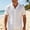 White, variant on Men's Crochet Button-Down Shirt Openwork Short Sleeve Turndown Collar Everyday Shirt Breathable Lightweight Summer Casual Top