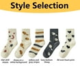 thumbnail image 6 of LDU Women Winter Thermal Socks, Thermal Lock Mid-Calf Socks with Plush Fleece Lining Animal Patterns, Cold Outdoor Protection, 6-Pair​, 6 of 8