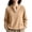 Khaki, variant on Women's Henley Tops Buttoned Long Sleeve Pullover T Shirts Cozy Lightweight Warm Soft Warm Autumn Winter Dailywear Tops Black XL