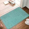 thumbnail image 4 of Honeii Teal Green Glitter patten Door Mat, Absorbent Muddy Dirt Resist Welcome Door Mats Outdoor Indoor, Stain and Fade Resistant, Non-Slip Entry Mat, 4 of 7