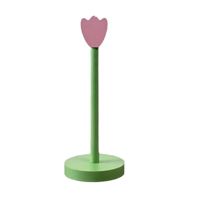 Étagère de Rangement en Bois en Forme de Fleur Verte Sans Perçage pour Rouleau de Papier de Cuisine Adhésif Mural Vert