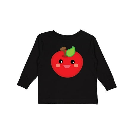 

Inktastic Smiling Apple Gift Toddler Boy or Toddler Girl Long Sleeve T-Shirt