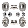 thumbnail image 1 of Transit Auto Front Rear Hub Bearings Assembly Disc Brake Rotors and Ceramic Pads Kit (10Pc) for Car Jeep Compass FWD - Left Right Side (Driver Passenger) KBB-131223, 1 of 11