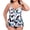 Floral Print+Black, variant on RELLECIGA Women's Swimsuit Set V Neck Tankini Top with High Waisted Full Coverage Bottom Two Piece Bathing Suit Size L