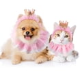 thumbnail image 5 of Conjunto de vestido de cumpleaños para mascotas, tocado para gatos, corona, collar de cumpleaños para mascotas 1556, 5 of 5