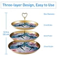 thumbnail image 3 of Dragonfly Party Decor Plastic Discs Iron Pillars Dessert Table Centerpiece 32cm Height Plates 21cm 24cm 27cm, 3 of 6