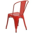 thumbnail image 4 of Pemberly Row Modern Metal Stackable Dining Side Chair in Red, 4 of 4