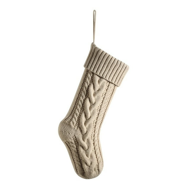 ziyahi Exquisite Knitted Socks Comfortable Wear-resistant Christmas Stockings Widely Type D