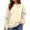 1Beige, variant on Xijirk Women Crew Neck Sweatshirt Spooky Season Text Smiley Face Ghost Sleeve Print Long Sleeve Loose Fit Pullover Top for Halloween Fall Holiday Wear,Red,S