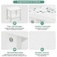 thumbnail image 5 of KINGYES 2-Tier Outdoor Side Table, HDPE All Weather Adirondack Small Patio Tables, For Garden Balcony Pool Indoor, White, 5 of 11