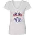 thumbnail image 3 of Inktastic America Est 1776 4th of July Women's V-Neck T-Shirt, 3 of 5