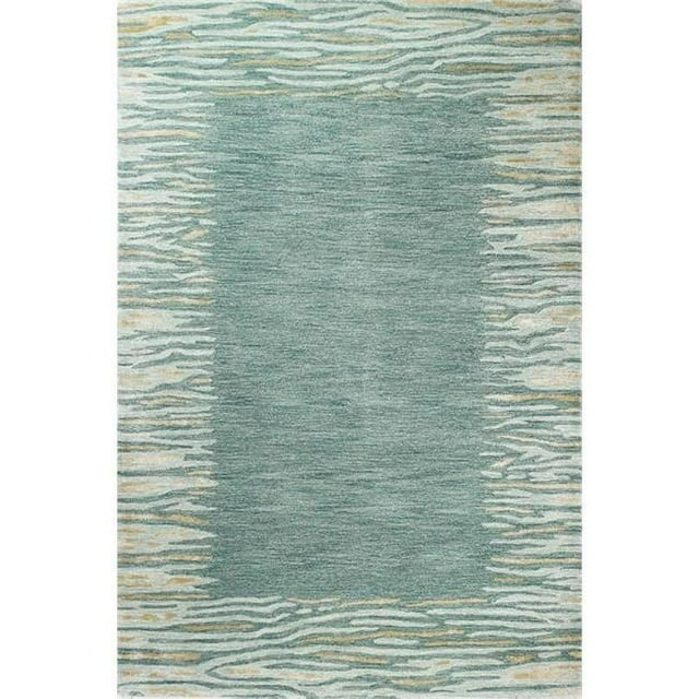 Bashian R129-TE-2.6X8-HG385 2 ft. 6 in. x 8 ft. Greenwich Contemporary Wool & Viscose Hand Tufted Area Rug, Teal