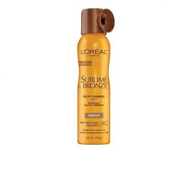 L'Oreal Paris Sublime Bronze Self Tanning Mist Medium, Streak Free 4.6 oz