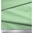 thumbnail image 2 of Soimoi Green Modal Satin Fabric Uneven Dots Print Fabric by Yard 42 Inch Wide, 2 of 5