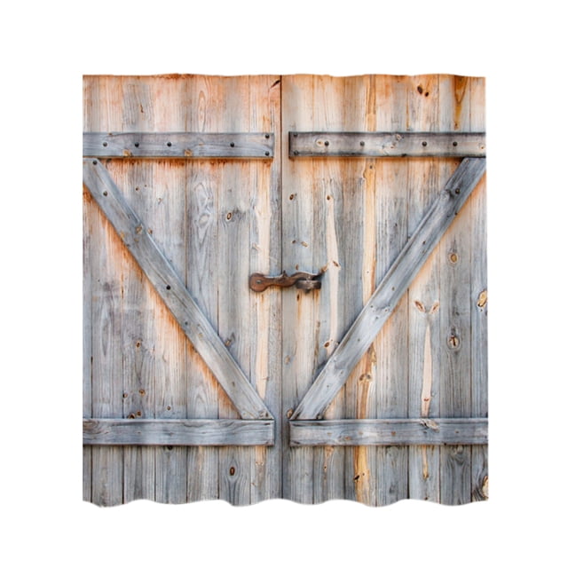 Cortina de baño Sunnimix Cortina de baño 1.8MX1.8M Panel de Madera Impermeable Transparente