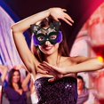 thumbnail image 4 of Máscara veneciana de máscaras, máscara de encaje de gato negro para disfraz, Navidad, Halloween, fiesta, niñas y mujeres, 4 of 5