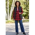 thumbnail image 3 of Woman Within Plus Size Petite Plaid Double-Brushed Cotton Flannel Shirt, 3 of 6