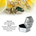 thumbnail image 3 of Metal Jewelry Box, 3D Embossment Trinket Storage Box Hand Crafted Mini Vintage European Style Exquisite  For Dressing Table For Jewelry For Earring, 3 of 7