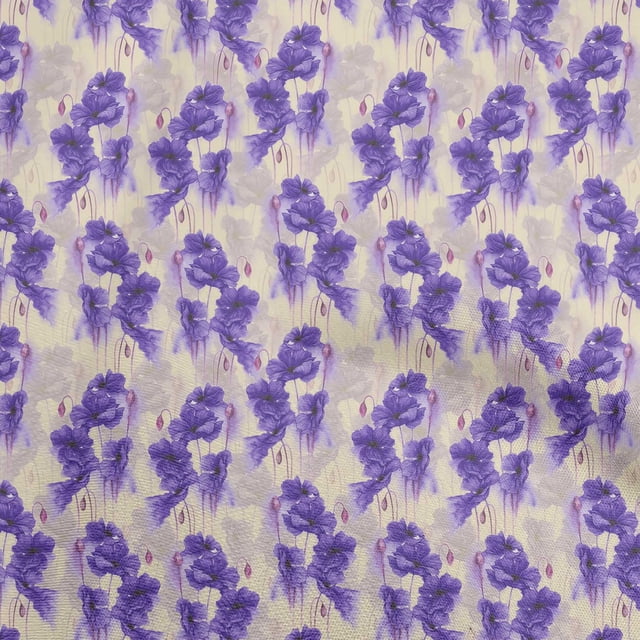 oneOone Polyester Spandex Purple Fabric Floral Sewing Craft Projects Fabric Prints By Yard 56 Inch Wide