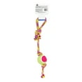 thumbnail image 2 of Ethical Pet Rainbow Crinkler Rope Tennis Ball Dog Tug Toy, 2 of 2