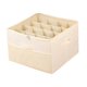 thumbnail image 4 of Organizador de zapatos para armario con asas, portátil, plegable, con tapa transparente, caja de almacenamiento para tacones, dormitorio, lavadero, Beige, 4 of 8