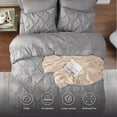 thumbnail image 3 of Juego de ropa de cama Bedsure, tamaño completo, 7 piezas, gris con edredón, 3 of 9