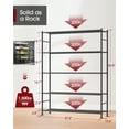 thumbnail image 5 of Sakugi 5-Tier Heavy Duty Wire Shelving Unit,47.2" × 12.6" × 60.3" Inches, 1500 lbs Capacity, Black, 5 of 7