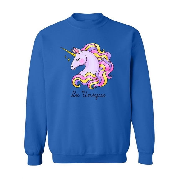 Be Unique Quote Sweatshirt Women -Image by Shutterstock, Female x-Large