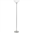 thumbnail image 1 of 150 W 3 Way Metal Torchiere Floor Lamp With Glass Shade, 1 of 1