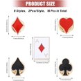 thumbnail image 2 of 16 broches de cartas de juego, broches esmaltados, broches de solapa, broches negros, picas, corazones rojos, ciruelas, cuadrados, broches para cuello, camisas, vestidos, abrigos, decoración de moda, 2 of 7