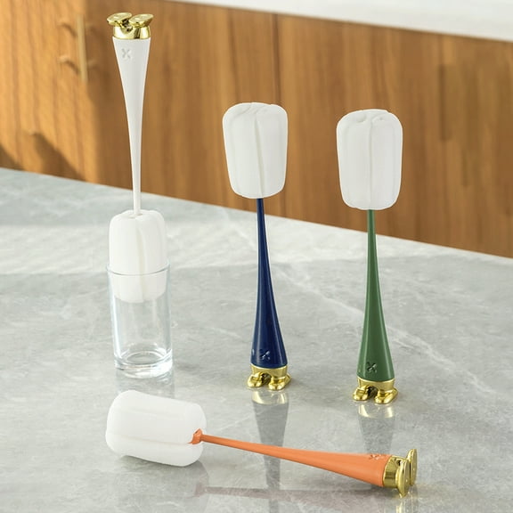 Soumake Cup Brush Stand-up Design Richly Foaming Extended Handle Easy Decontamination Dish Cleaning Brush Cup Cleaner Kitchen Accessories