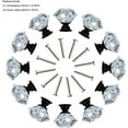 thumbnail image 4 of 12 Pcs 30MM Crystal Clear Glass Dresser Knobs Silver Diamond Drawer Knobs Pulls Handles Kitchen Cabinet Knobs for Dresser Drawers, 4 of 8