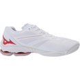 thumbnail image 6 of Mizuno Wave Lightning Z6 Women's Volleyball Shoe, Size 11.5, White-Red (0010), 6 of 7