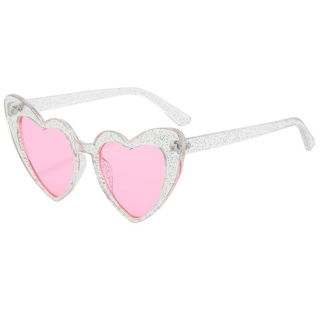 angular love SUNGLASSES sunscreen peach heart glasses UV400 glitter crystal SUNGLASSES SUNGLASSES