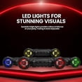 thumbnail image 4 of Pyle Marine ATV Powered Speakers - 4.0 Wireless Bluetooth, 800 Watt, Color Changing LED Lights, IP44 Waterproof, 6.5“ Dual Audio Sound System for UTV, Golf Carts, Jetski and Snowmobile - PLATV65BT, 4 of 5