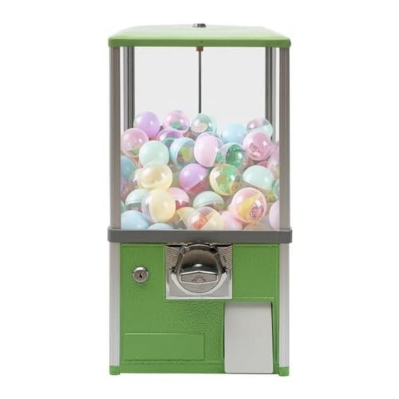Vending Machine,Commercial Capsule Toys Vending Machine,Green Gumball Machine with 4 Keys,1.77-1.97Inches Twister Ball Diameter for Game Stores,Amusement Parks,25 Cent Coin Bank Cap:800