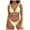 Light Yellow, variant on felwors Women's 2 Piece Bikini Set Textured Ruched Low Rise Removable Paded Swimsuit Bathing Suit(Khaki, S)
