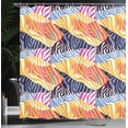 thumbnail image 4 of Ambesonne Safari Shower Curtain, Wild Colorful Zebra Stripes, 69"Wx84"L, Multicolor, 4 of 5