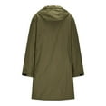 thumbnail image 7 of Women Rain Jacket Lightweight Waterproof Raincoat Lined Outdoor Hooded Windbreaker Trench Coat Green L, 7 of 7