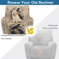 thumbnail image 4 of FKELYI Recliner Chair Slipcover Black Raven Rose Butterfly Skull Print Single Seat Lounge Armchair Cover with Pocket for Bedroom Living Room Reclining Chair Protector, 4 of 7